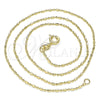 Oro Laminado Basic Necklace, Gold Filled Style Polished, Golden Finish, 04.213.0223.18 (01 MM Thickness, 18 Inches Length)