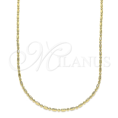 Oro Laminado Basic Necklace, Gold Filled Style Polished, Golden Finish, 04.213.0223.18 (01 MM Thickness, 18 Inches Length)