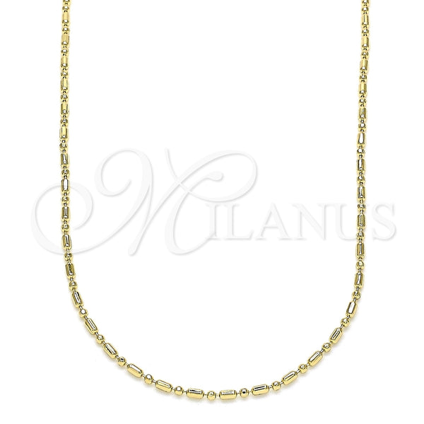 Oro Laminado Basic Necklace, Gold Filled Style Polished, Golden Finish, 04.213.0223.18 (01 MM Thickness, 18 Inches Length)