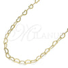 Oro Laminado Basic Necklace, Gold Filled Style Rolo and Heart Design, Polished, Golden Finish, 04.213.0224.18 (04 MM Thickness, 18 Inches Length)
