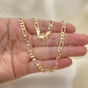 Oro Laminado Basic Necklace, Gold Filled Style Figaro Design, Polished, Golden Finish, 04.213.0113.18 (04 MM Thickness, 18 Inches Length)