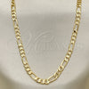 Oro Laminado Basic Necklace, Gold Filled Style Figaro Design, Polished, Golden Finish, 04.213.0113.18 (04 MM Thickness, 18 Inches Length)