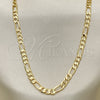 Oro Laminado Basic Necklace, Gold Filled Style Figaro Design, Polished, Golden Finish, 04.213.0113.18 (04 MM Thickness, 18 Inches Length)