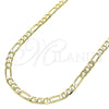 Oro Laminado Basic Necklace, Gold Filled Style Figaro Design, Polished, Golden Finish, 04.213.0114.18 (04 MM Thickness, 18 Inches Length)