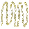 Oro Laminado Basic Necklace, Gold Filled Style Figaro Design, Polished, Golden Finish, 04.213.0114.18 (04 MM Thickness, 18 Inches Length)