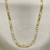 Oro Laminado Basic Necklace, Gold Filled Style Figaro Design, Polished, Golden Finish, 04.213.0114.18 (04 MM Thickness, 18 Inches Length)