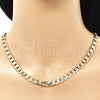 Oro Laminado Basic Necklace, Gold Filled Style Curb Design, Polished, Golden Finish, 5.222.001.18 (07 MM Thickness, 18 Inches Length)