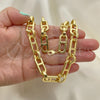Oro Laminado Basic Necklace, Gold Filled Style Puff Mariner Design, Polished, Golden Finish, 04.362.0039.18 (11 MM Thickness, 18 Inches Length)