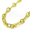 Oro Laminado Basic Necklace, Gold Filled Style Puff Mariner Design, Polished, Golden Finish, 04.362.0039.18 (11 MM Thickness, 18 Inches Length)