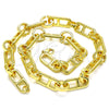 Oro Laminado Basic Necklace, Gold Filled Style Puff Mariner Design, Polished, Golden Finish, 04.362.0039.18 (11 MM Thickness, 18 Inches Length)