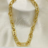 Oro Laminado Basic Necklace, Gold Filled Style Puff Mariner Design, Polished, Golden Finish, 04.362.0039.18 (11 MM Thickness, 18 Inches Length)