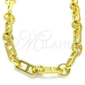 Gold Filled Necklace — Basic Necklace Puff Mariner Design Polished 04. 11 — main product view — SKU 142936 | Oro Laminado collar — básico Necklace Puff Mariner diseño pulido 04. 11 — SKU 142936