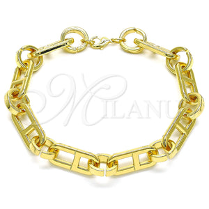 Gold Filled Anklet — Basic Anklet Puff Mariner Design Polished 04. 11 — main product view — SKU 142940 | Oro Laminado tobillera — básico Anklet Puff Mariner diseño pulido 04. 11 — SKU 142940