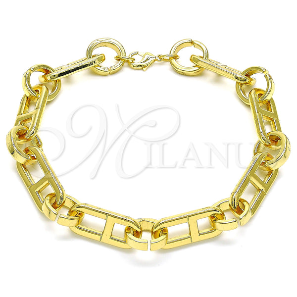 Gold Filled Anklet — Basic Anklet Puff Mariner Design Polished 04. 11 — main product view — SKU 142940 | Oro Laminado tobillera — básico Anklet Puff Mariner diseño pulido 04. 11 — SKU 142940