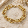Oro Laminado Basic Bracelet, Gold Filled Style Paperclip Design, Polished, Golden Finish, 04.362.0040.08 (12 MM Thickness, 8 Inches Length)