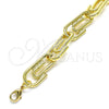 Oro Laminado Basic Anklet, Gold Filled Style Paperclip Design, Polished, Golden Finish, 04.362.0040.10 (12 MM Thickness, 10 Inches Length)