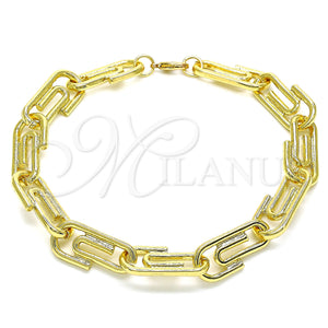 Gold Filled Anklet — Basic Anklet Paperclip Design Polished 04. 12 MM — main product view — SKU 142942 | Oro Laminado tobillera — básico Anklet Paperclip diseño pulido 04. 12 MM — SKU 142942