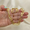 Oro Laminado Basic Necklace, Gold Filled Style Paperclip Design, Polished, Golden Finish, 04.362.0040.18 (12 MM Thickness, 18 Inches Length)