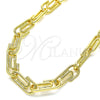Oro Laminado Basic Necklace, Gold Filled Style Paperclip Design, Polished, Golden Finish, 04.362.0040.18 (12 MM Thickness, 18 Inches Length)