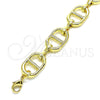 Oro Laminado Basic Bracelet, Gold Filled Style Puff Mariner Design, Polished, Golden Finish, 04.362.0042.08 (12 MM Thickness, 8 Inches Length)