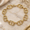Oro Laminado Basic Bracelet, Gold Filled Style Puff Mariner Design, Polished, Golden Finish, 04.362.0042.08 (12 MM Thickness, 8 Inches Length)