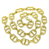 Oro Laminado Basic Necklace, Gold Filled Style Puff Mariner Design, Polished, Golden Finish, 04.362.0042.18 (12 MM Thickness, 18 Inches Length)