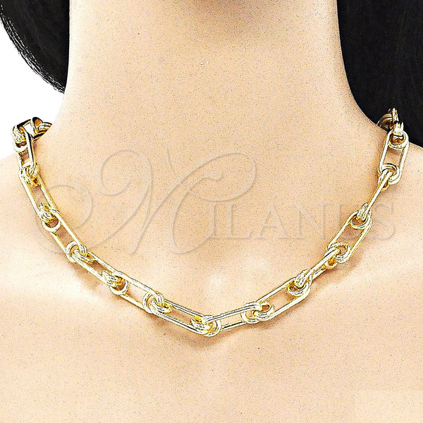Gold Filled Necklace — Basic Necklace Paperclip Design Polished 04. 09 MM — alternate product view — SKU 142950 | Oro Laminado collar — básico Necklace Paperclip diseño pulido 04. 09 MM — SKU 142950