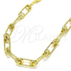 Oro Laminado Basic Necklace, Gold Filled Style Paperclip Design, Polished, Golden Finish, 04.362.0043.18 (09 MM Thickness, 18 Inches Length)