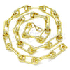 Oro Laminado Basic Necklace, Gold Filled Style Paperclip Design, Polished, Golden Finish, 04.362.0043.18 (09 MM Thickness, 18 Inches Length)