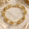 Oro Laminado Basic Bracelet, Gold Filled Style Paperclip Design, Polished, Golden Finish, 04.362.0043.08 (09 MM Thickness, 8 Inches Length)