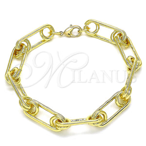 Gold Filled Bracelet — Basic Bracelet Paperclip Design Polished 04. 09 MM — main product view — SKU 142952 | Oro Laminado brazalete — básico Bracelet Paperclip diseño pulido 04. 09 MM — SKU 142952