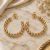 Oro Laminado Stud Earring, Gold Filled Style Ball Design, Polished, Golden Finish, 02.385.0001.30
