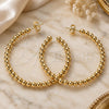 Oro Laminado Stud Earring, Gold Filled Style Ball Design, Polished, Golden Finish, 02.385.0001.50