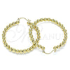 Oro Laminado Medium Hoop, Gold Filled Style Ball Design, Polished, Golden Finish, 02.385.0002.40