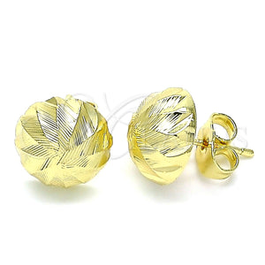 Gold Filled Ring — Stud Earring Diamond Cutting 02. — main product view — SKU 142974 | Oro Laminado anillo — Stud Earring Diamond Cutting 02. — SKU 142974
