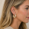 Oro Laminado Small Hoop, Gold Filled Style Twist and Hollow Design, Polished, Golden Finish, 02.163.0150.25