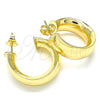 Gold Filled Ring — Stud Earring Polished 02. — alternate product view — SKU 142982 | Oro Laminado anillo — Stud Earring pulido 02. — SKU 142982