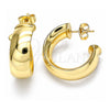 Oro Laminado Stud Earring, Gold Filled Style Polished, Golden Finish, 02.163.0152