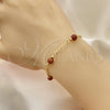 Oro Laminado Fancy Bracelet, Gold Filled Style Ball Design, with Brown Goldstone Venturina, Polished, Golden Finish, 04.63.1410.08 (03 MM Thickness, 8 Inches Length)