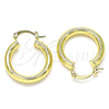 Oro Laminado Small Hoop, Gold Filled Style Polished, Golden Finish, 02.170.0235.20