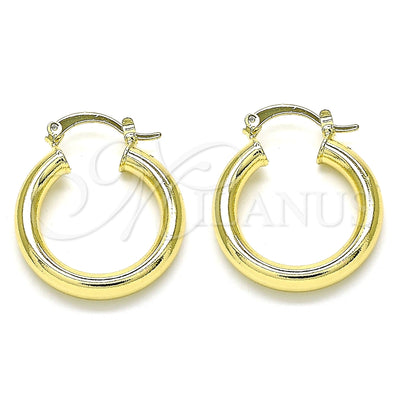 Oro Laminado Small Hoop, Gold Filled Style Polished, Golden Finish, 02.170.0235.20