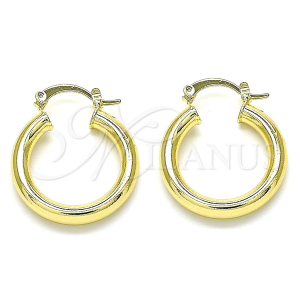 Oro Laminado Small Hoop, Gold Filled Style Polished, Golden Finish, 02.170.0235.20