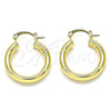 Oro Laminado Small Hoop, Gold Filled Style Polished, Golden Finish, 02.170.0235.20