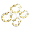 Oro Laminado Small Hoop, Gold Filled Style Polished, Golden Finish, 02.170.0235.20