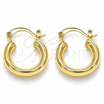 Oro Laminado Small Hoop, Gold Filled Style Polished, Golden Finish, 02.170.0235.25
