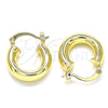 Oro Laminado Small Hoop, Gold Filled Style Polished, Golden Finish, 02.170.0314.20