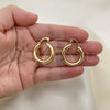 Oro Laminado Small Hoop, Gold Filled Style Hollow Design, Polished, Golden Finish, 02.170.0314.25
