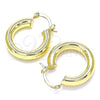 Oro Laminado Small Hoop, Gold Filled Style Hollow Design, Polished, Golden Finish, 02.170.0314.25