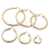 Oro Laminado Small Hoop, Gold Filled Style Hollow Design, Polished, Golden Finish, 02.170.0314.25
