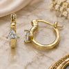 Oro Laminado Small Hoop, Gold Filled Style with White Cubic Zirconia, Polished, Golden Finish, 02.210.0501.12